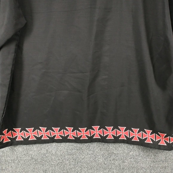Steve & Barry's Club Shirt Men's Button-Up Shirt Black XXXL 3XL Gothic Cross - Picture 8 of 12